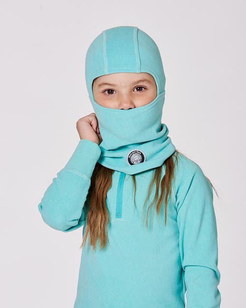 Deux Par Deux Brushed Jersey Balaclava In Blue