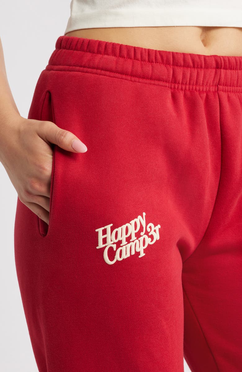 HAPPY CAMP3R Puff Series Core Logo Cotton Blend Joggers, Alternate, color, Pomegranate Red