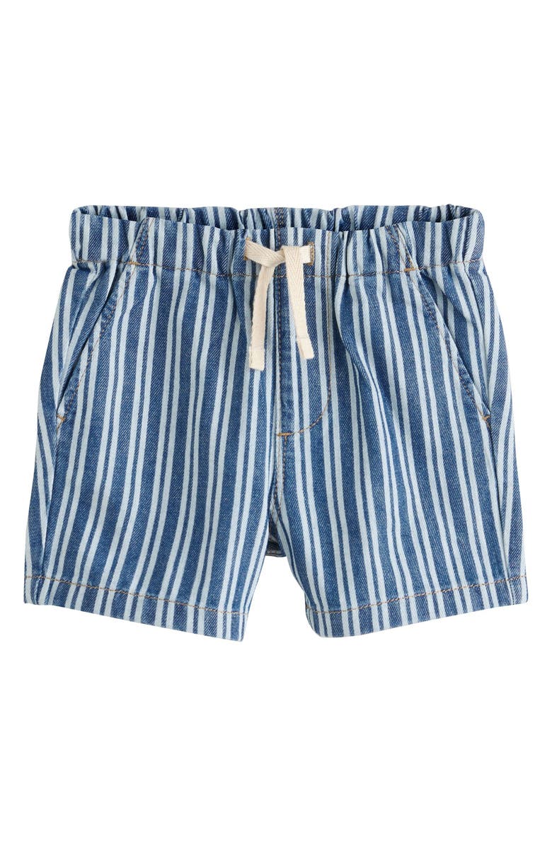 NEXT Kids' Stripe Drawstring Denim Shorts, Main, color, 