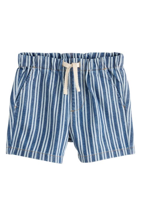 Kids' Stripe Drawstring Denim Shorts (Baby, Toddler & Little Kid)
