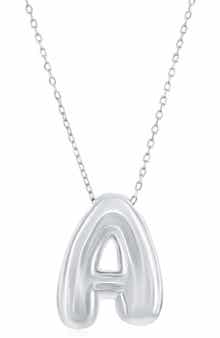 SIMONA Bubble Initial Pendant Necklace