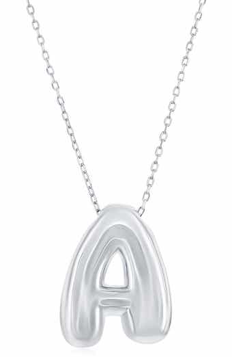 SIMONA Bubble Initial Pendant Necklace