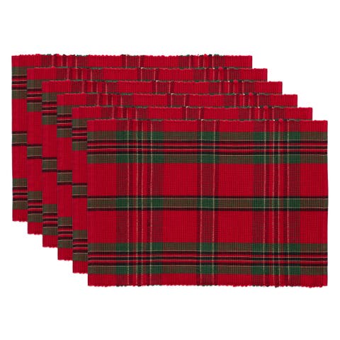 Holiday Plaid Placemat Set/6