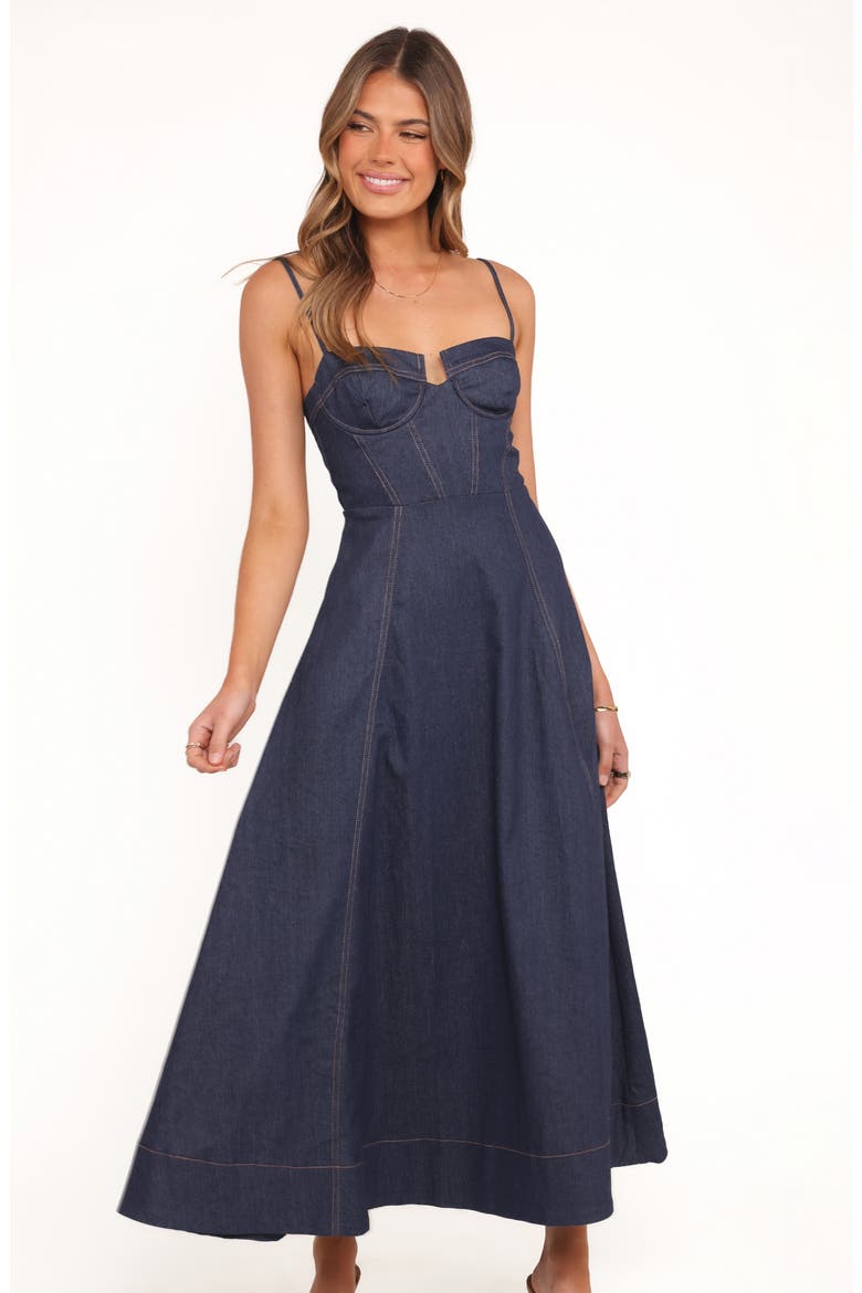 Marsden Midi Dress, Alternate, color, INDIGO