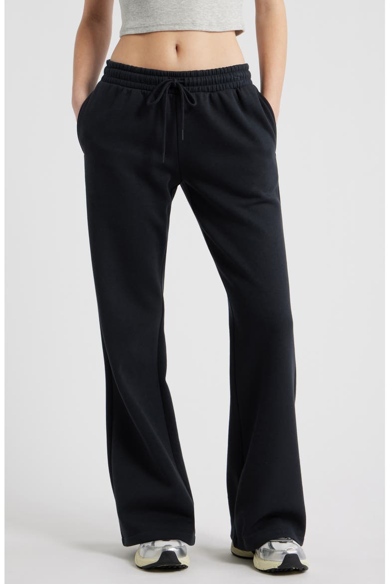 Baggy Flare Leg Sweatpants, Main, color, BLACK JET