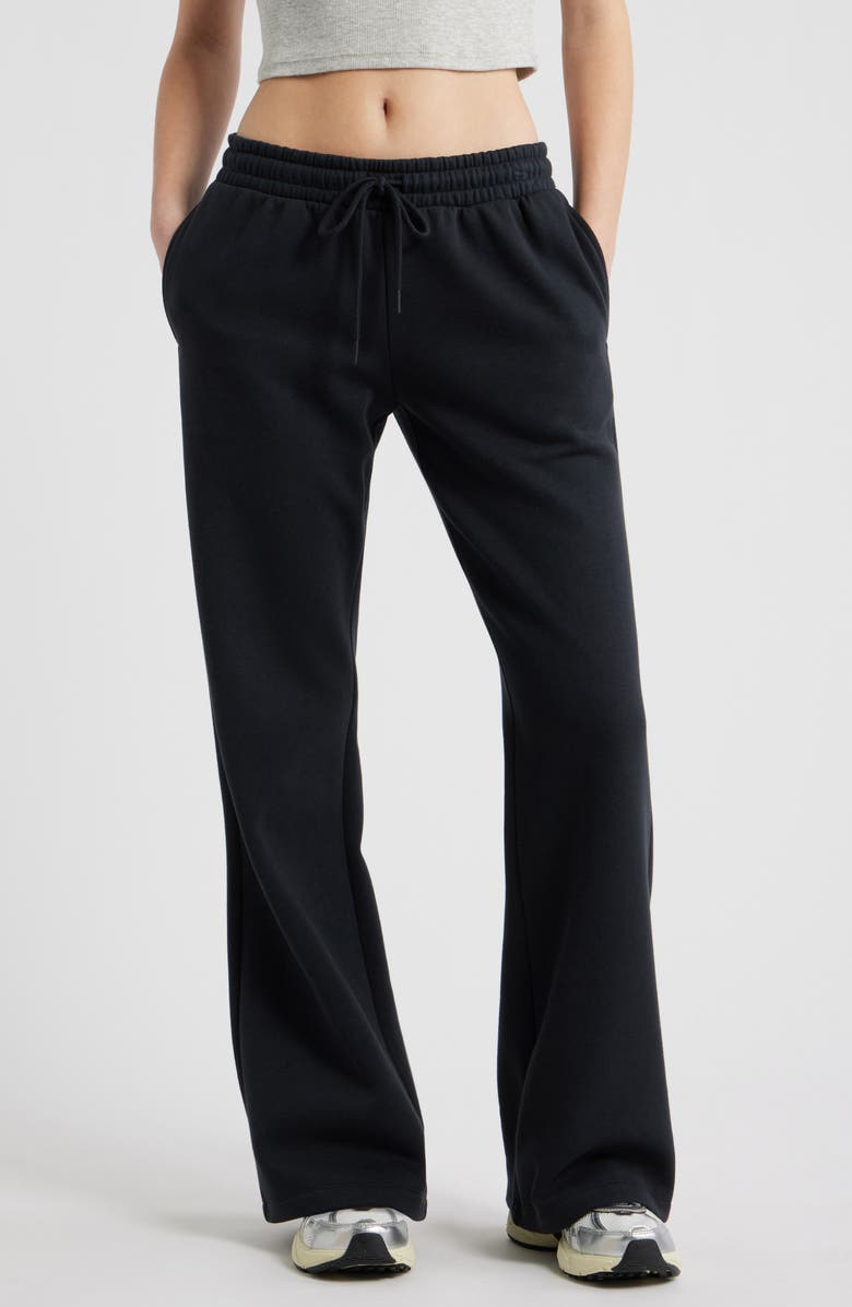BP. Baggy Flare Leg Sweatpants, Main, color, Black Jet