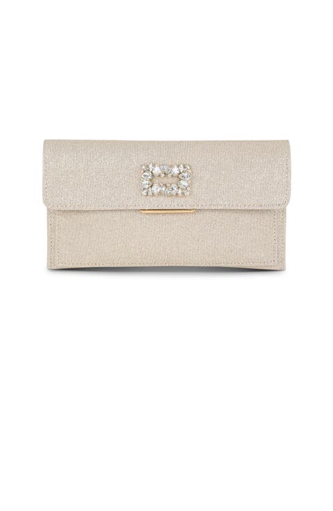 Sarah Envelope Clutch with Crystal Brooch