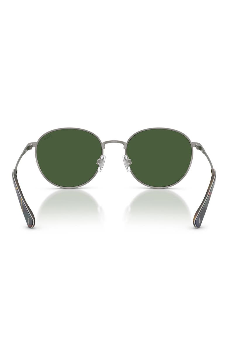 53mm Phantos Sunglasses, Alternate, color, SHINY GUNMETAL / BOTTLE GREEN