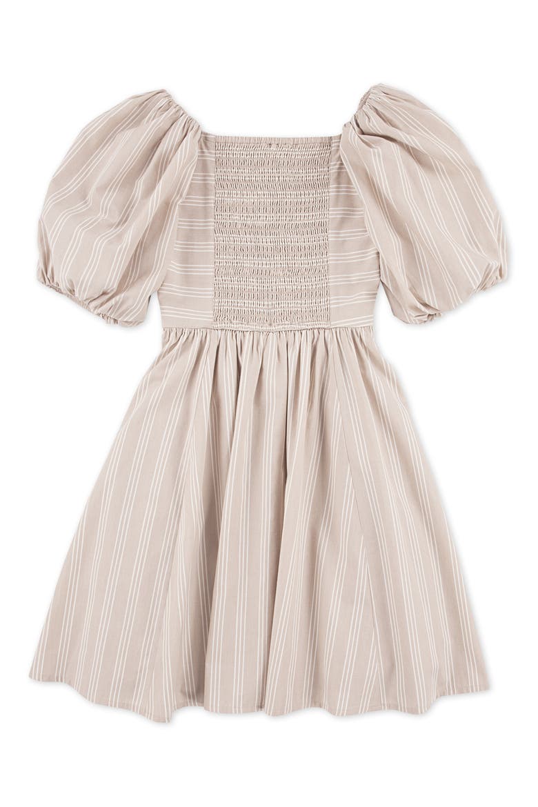 Kids' Emerson Puff Sleeve Sundress, Alternate, color, SIMPLY TAUPE