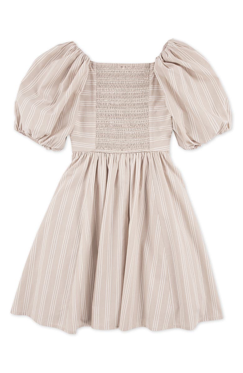 abercrombie kids Kids' Emerson Puff Sleeve Sundress, Alternate, color, Simply Taupe