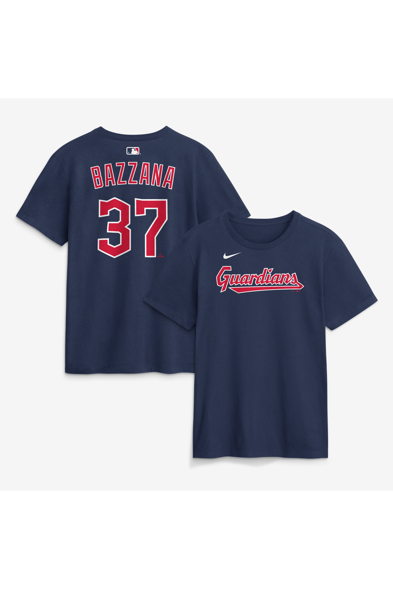Men's Nike Travis Bazzana Navy Cleveland Guardians Name & Number T-Shirt, Main, color, Navy