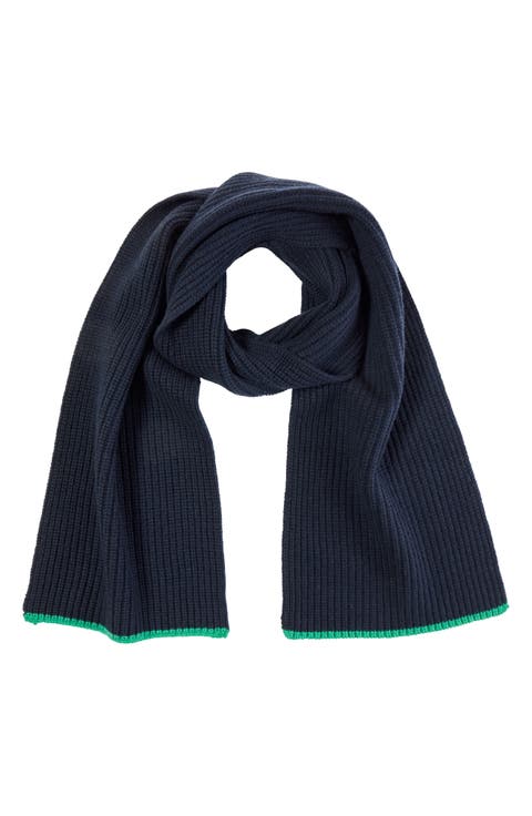 Wool & Cashmere Shaker Stitched Scarf