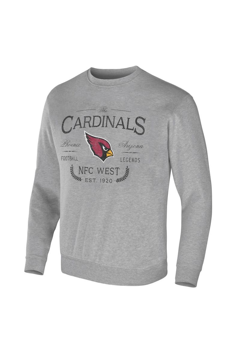 Men's NFL x Darius Rucker Collection by Fanatics Heather Gray Arizona Cardinals Pullover Sweatshirt, Alternate, color, Heather Gray