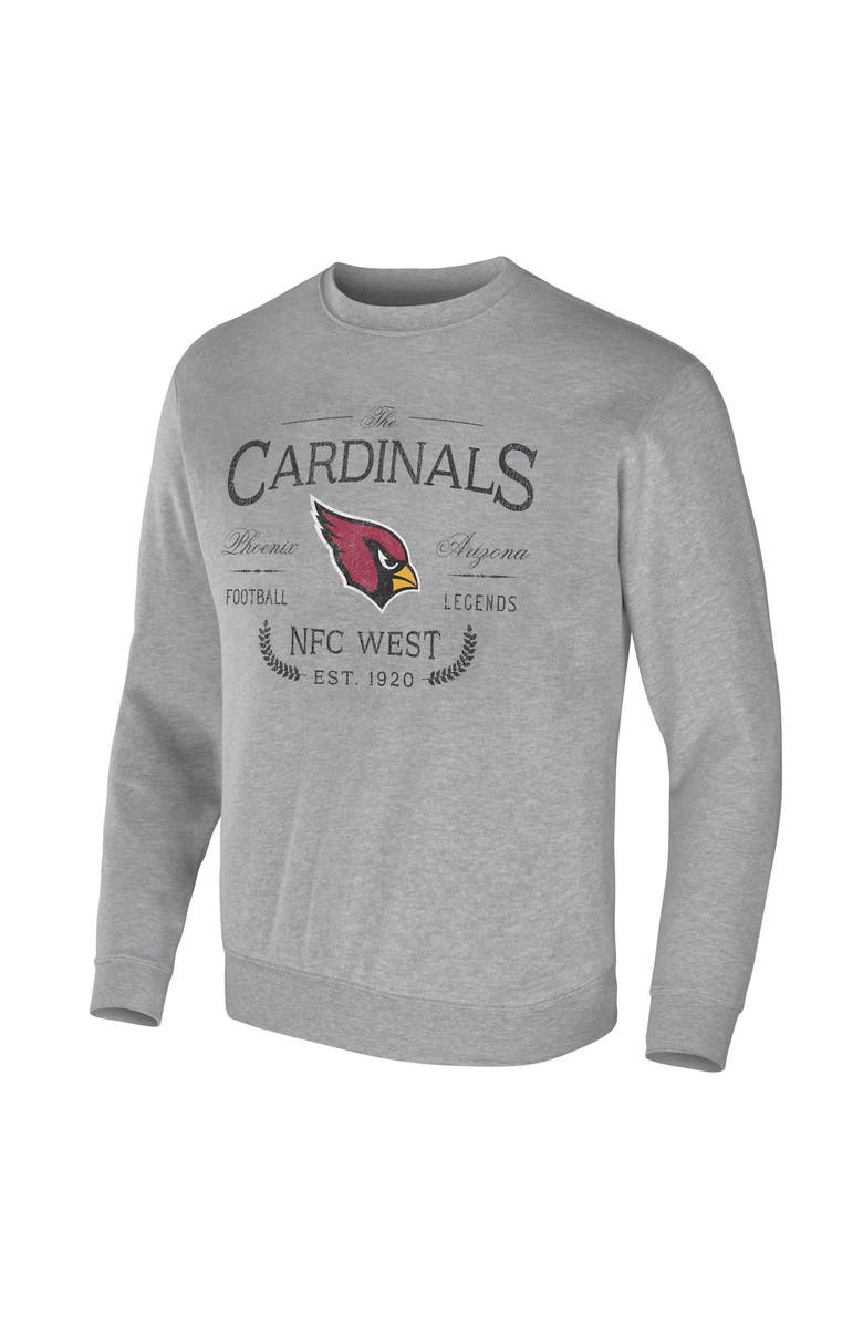 NFL X DARIUS RUCKER Men's NFL x Darius Rucker Collection by Fanatics Heather Gray Arizona Cardinals Pullover Sweatshirt, Alternate, color, Heather Gray
