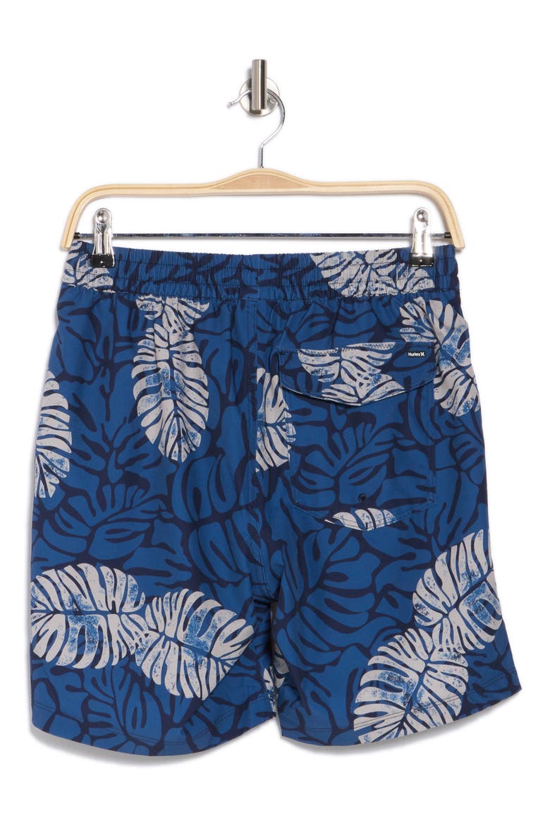 Dypsis Leaves Volley Swim Trunks, Alternate, color, OBSIDIAN