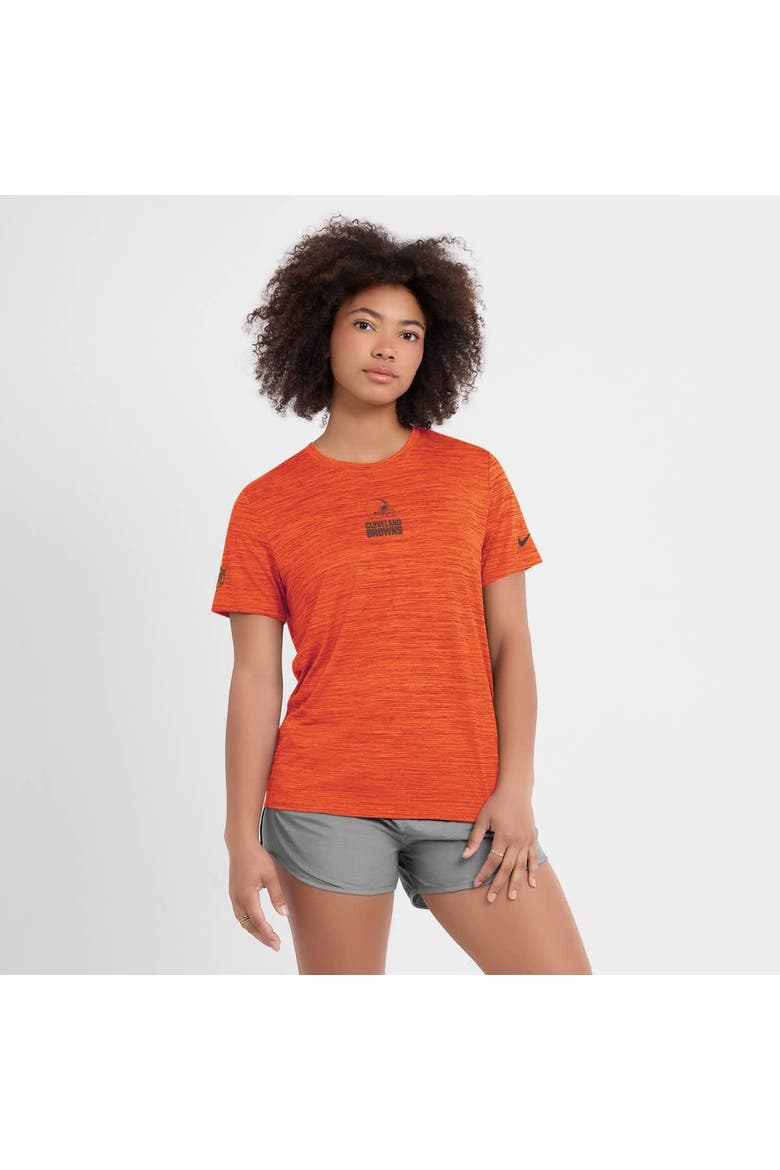 Women's Nike Orange Cleveland Browns Sideline Velocity Dri-FIT T-Shirt, Alternate, color, Orange