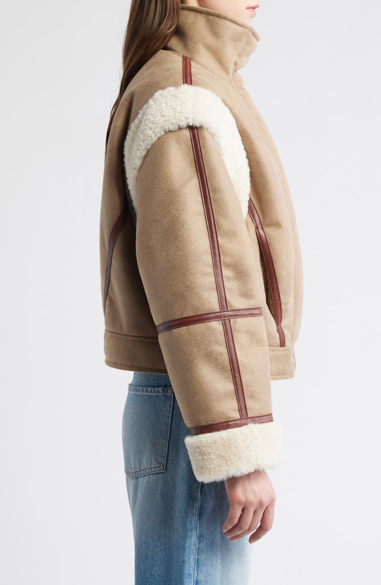 BOSS Orange Cheerlea Faux Shearling Jacket, Alternate, color, Rust/ Copper
