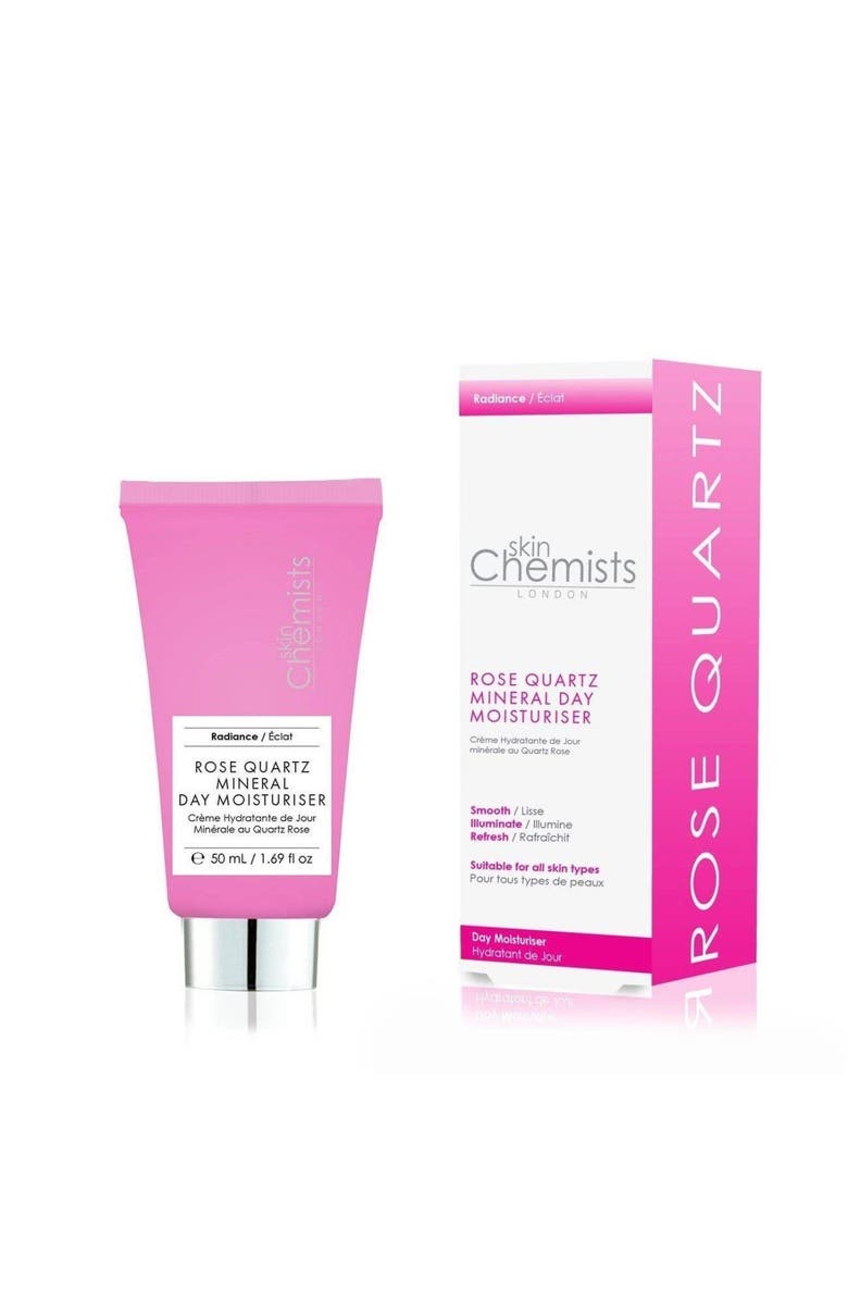 SKINCHEMISTS Rose Quartz Mineral Day Moisturiser 50ml for Dullness, Dryness, Alternate, color, White