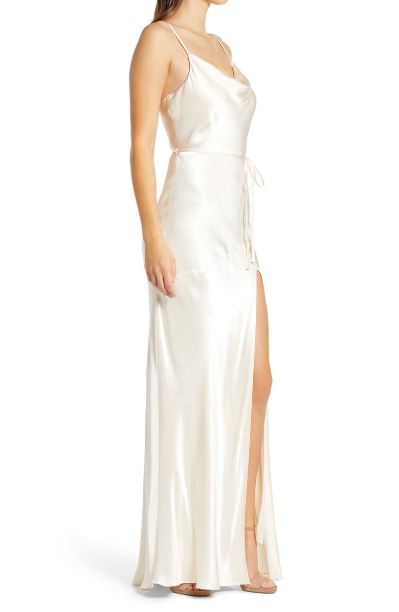 Shona Joy Cowl Neck Midi Slipdress, Alternate, color,