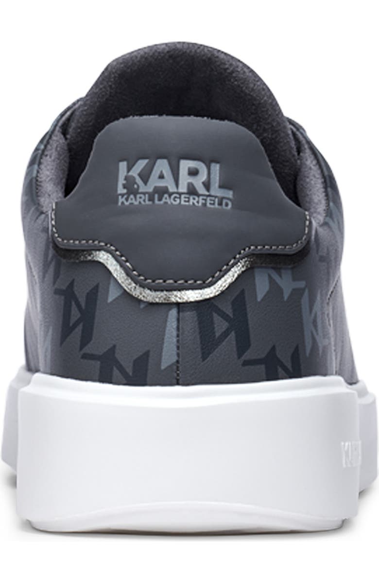 KARL LAGERFELD PARIS Side Logo Grid Low Top Sneaker, Alternate, color, Grey