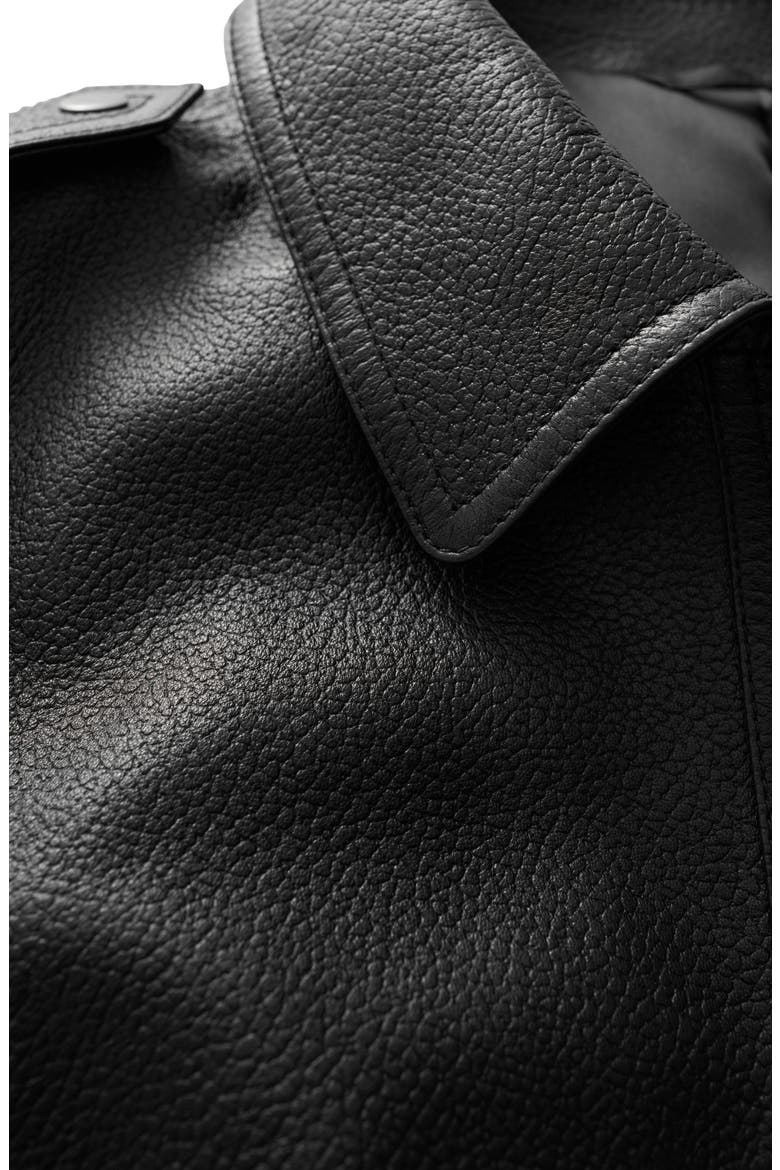 Leather Jacket, Alternate, color, BLACK DARK