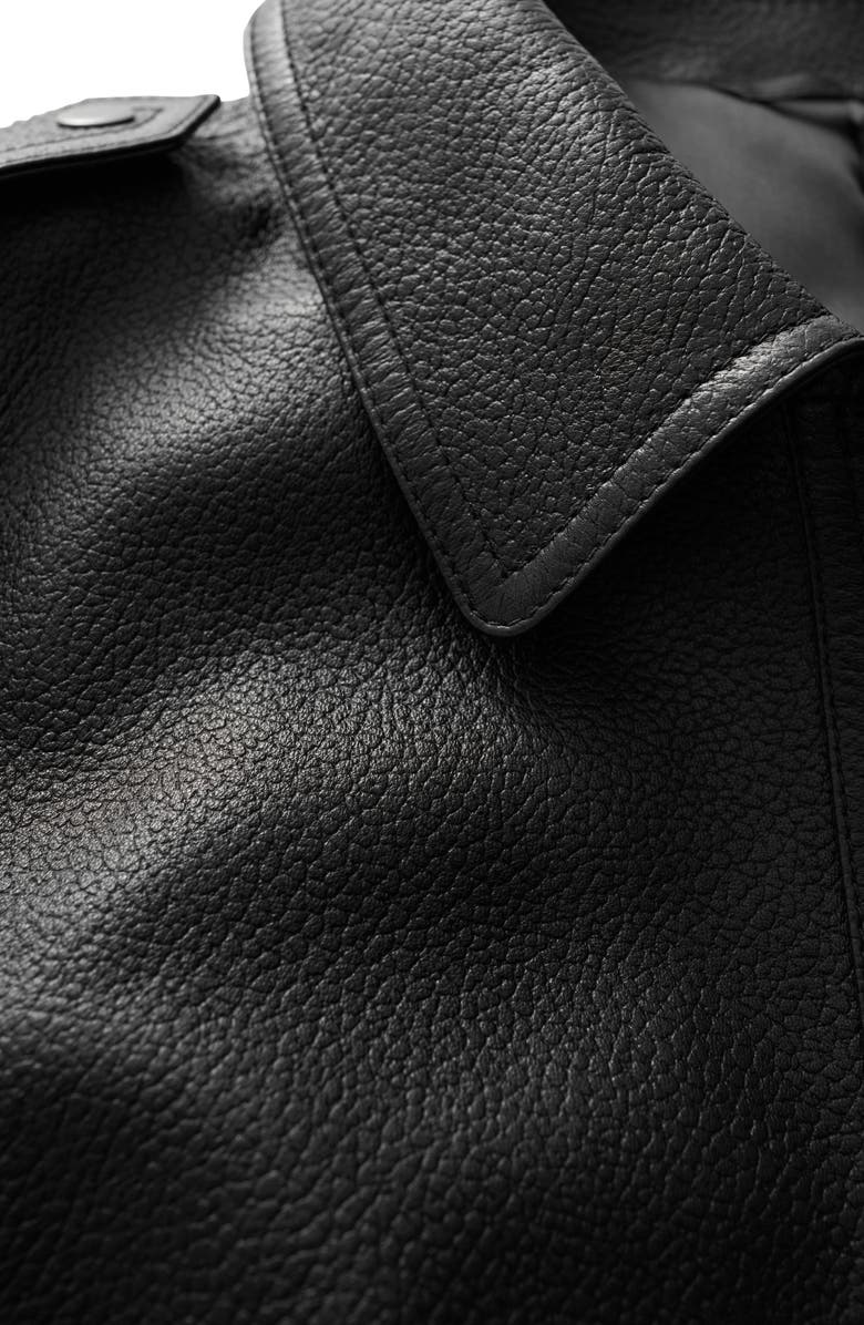 & Other Stories Leather Jacket, Alternate, color, 