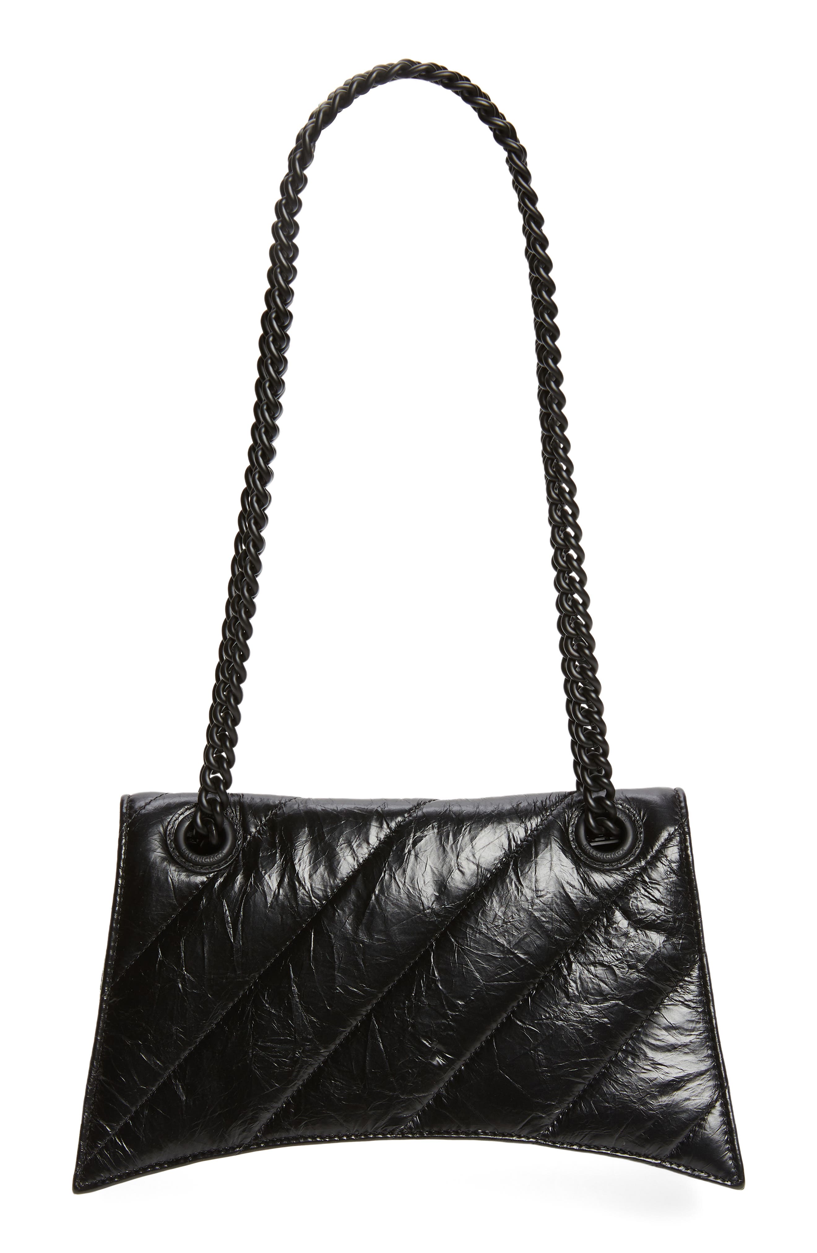 Balenciaga Small Crush Quilted Leather Shoulder Bag, Alternate, color, 