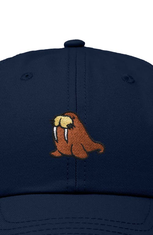 Dalix Walrus Embroidered Outdoor Cap In Navy Blue