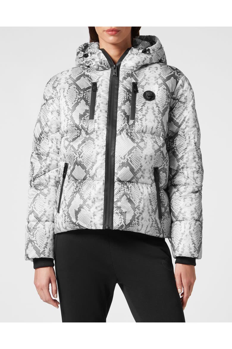 Nylon Puffer Jacket Pitone Women, Main, color, grey