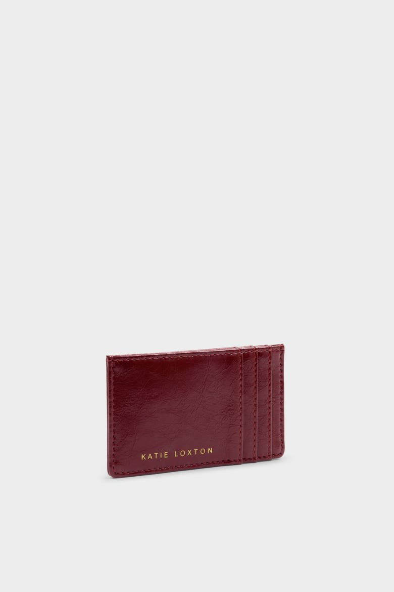 Laila Patent Crackle Card Holder, Alternate, color, RED