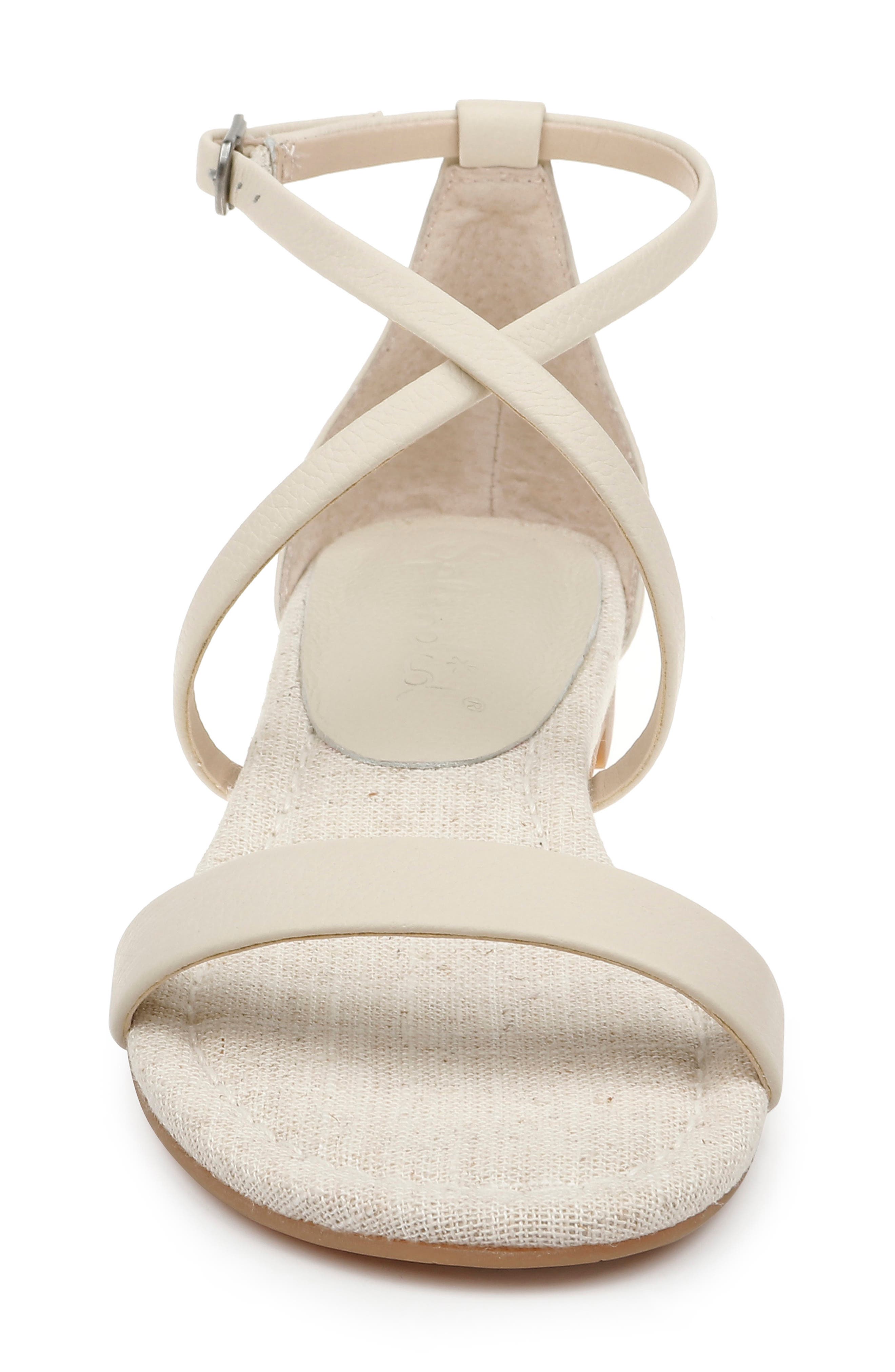 Michelle Ankle Strap Sandal, Alternate, color, EGGSHELL LEATHER