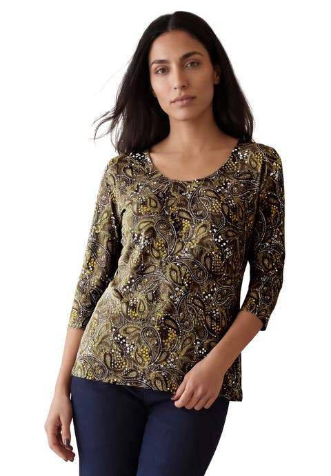 Stretch Cotton Scoop Neck Tee (Plus)