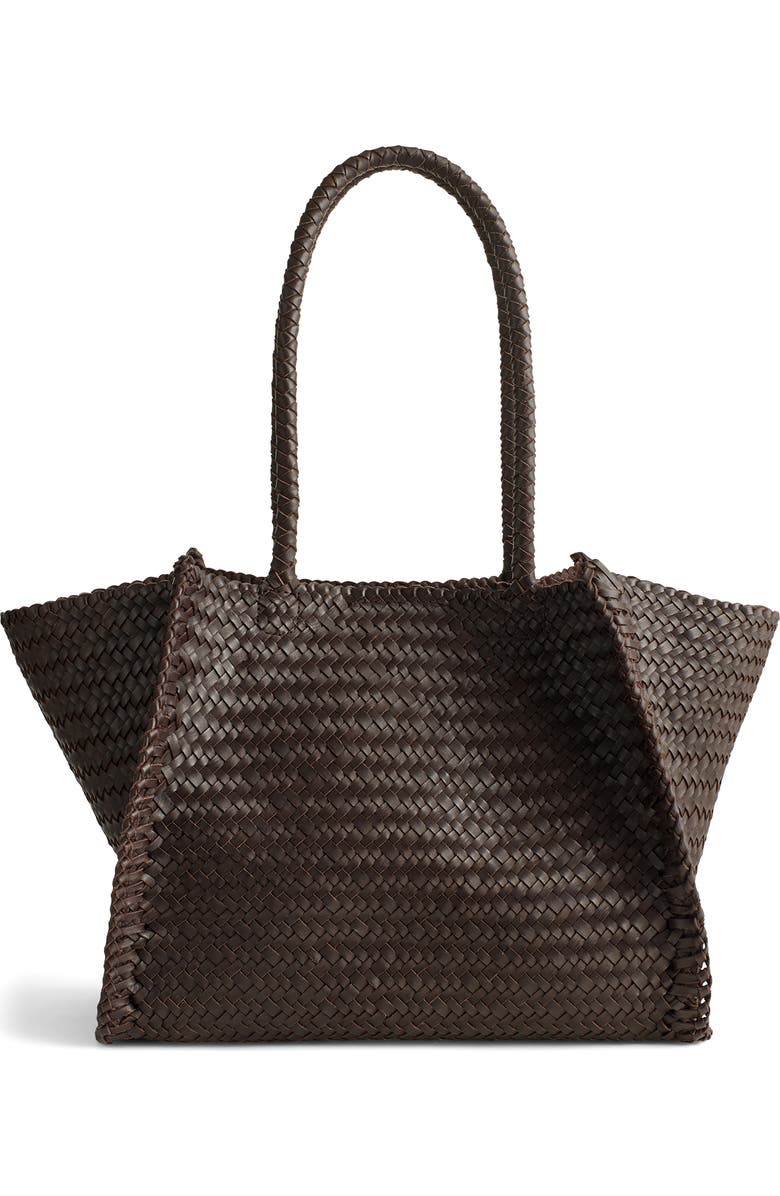 Madewell The Lexington Woven Leather Tote, Main, color, Coffee Bean