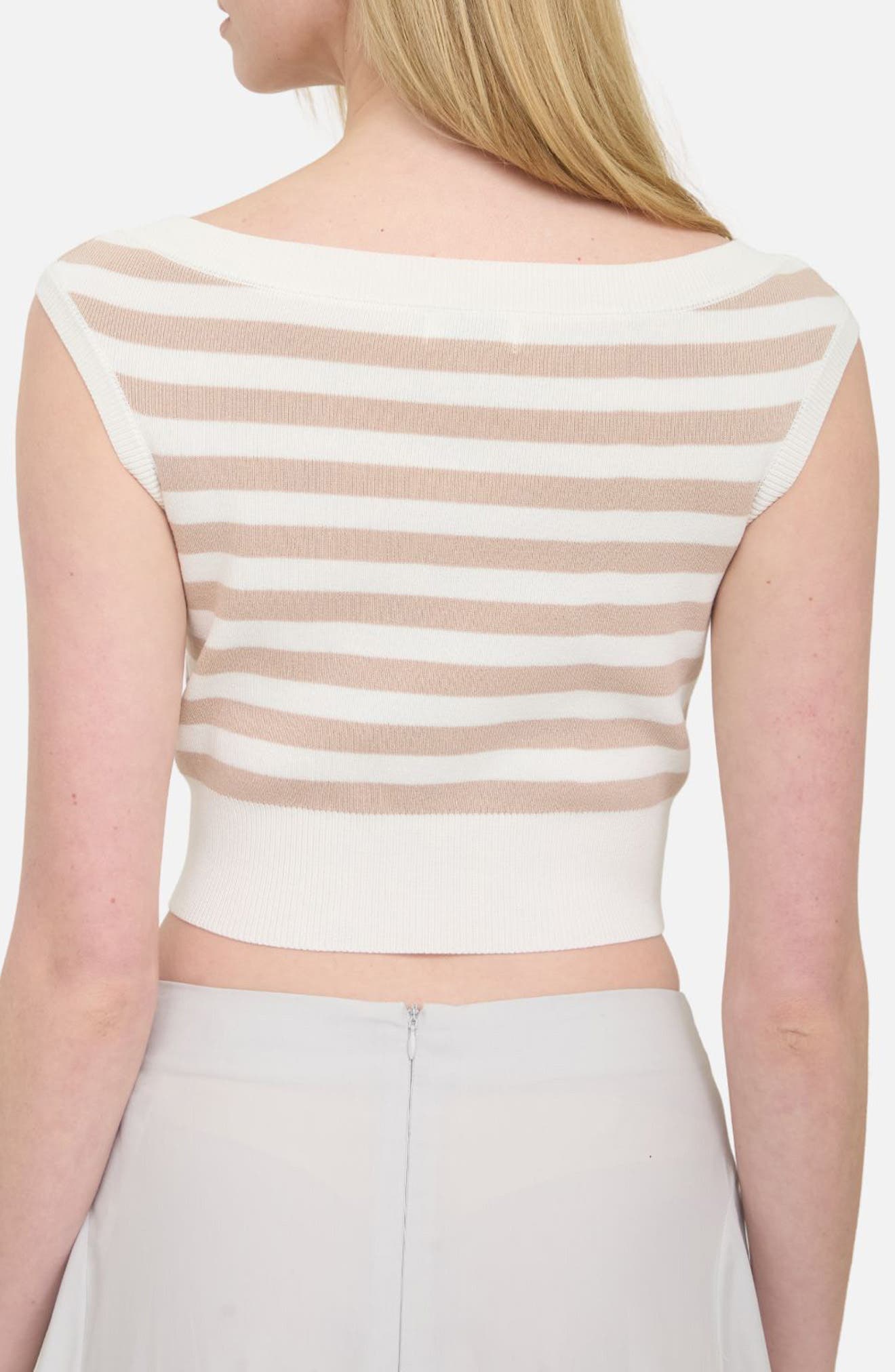 Off-the-Shoulder Knit Crop Top - image 4