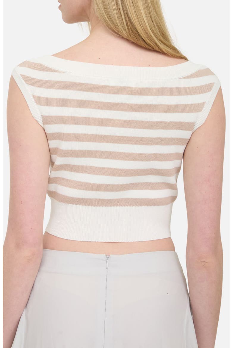 Off-the-Shoulder Knit Crop Top, Alternate, color, TAUPE