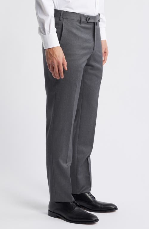 Zanella Men's Parker New Basic Wool Pants In Medium Grey