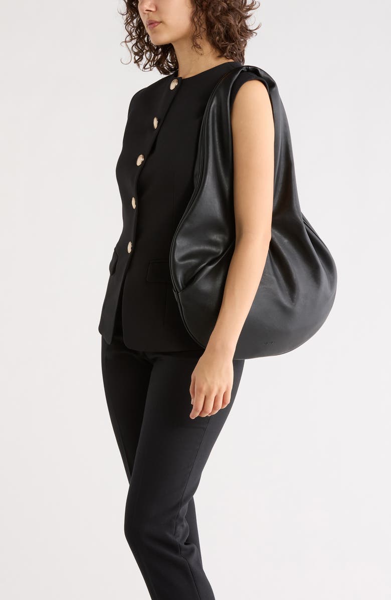 BCBG Crisscross Large Hobo Bag, Alternate, color, Black