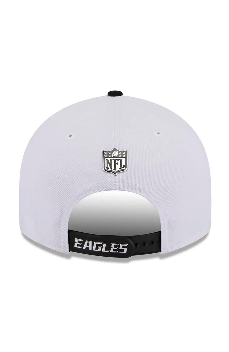 New Era Men's New Era White/Black Philadelphia Eagles 2026 NFL Draft Pre-Curved 9FIFTY Snapback Hat, Alternate, color, White