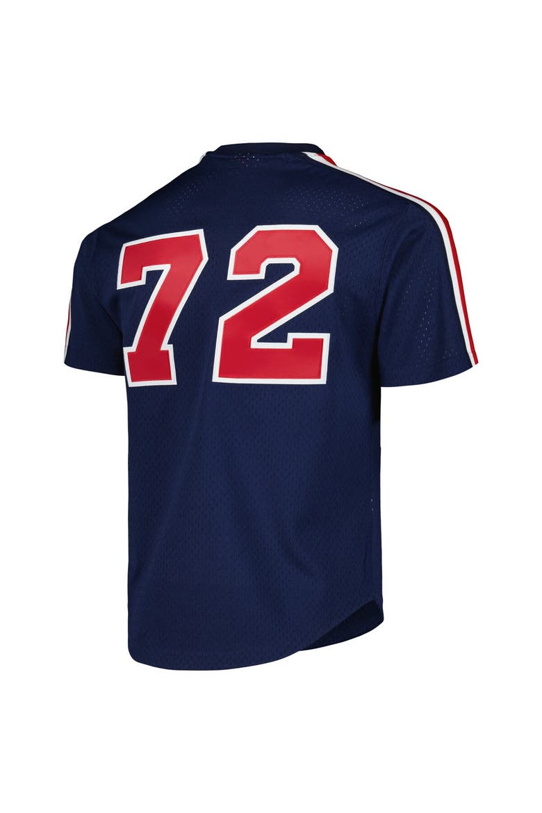 Men's Mitchell & Ness Carlton Fisk Navy Chicago White Sox Cooperstown Collection Mesh Batting Practice Jersey, Alternate, color, Navy