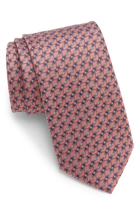Medallion Geo Silk Jacquard Tie