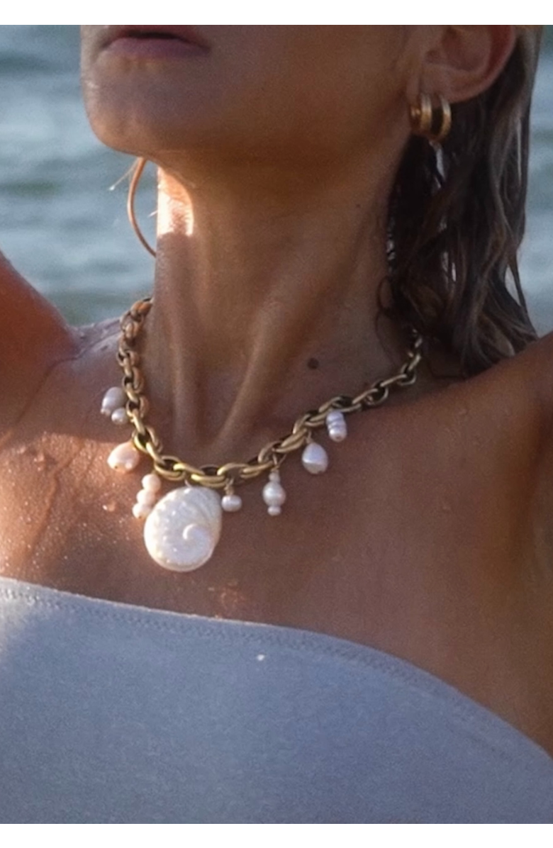 sccollection Cala Necklace, Main, color, Gold