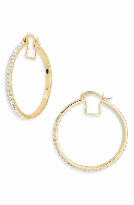 40mm Crystal Hoop Earrings