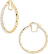 NORDSTROM RACK 40MM CRYSTAL HOOP EARRING