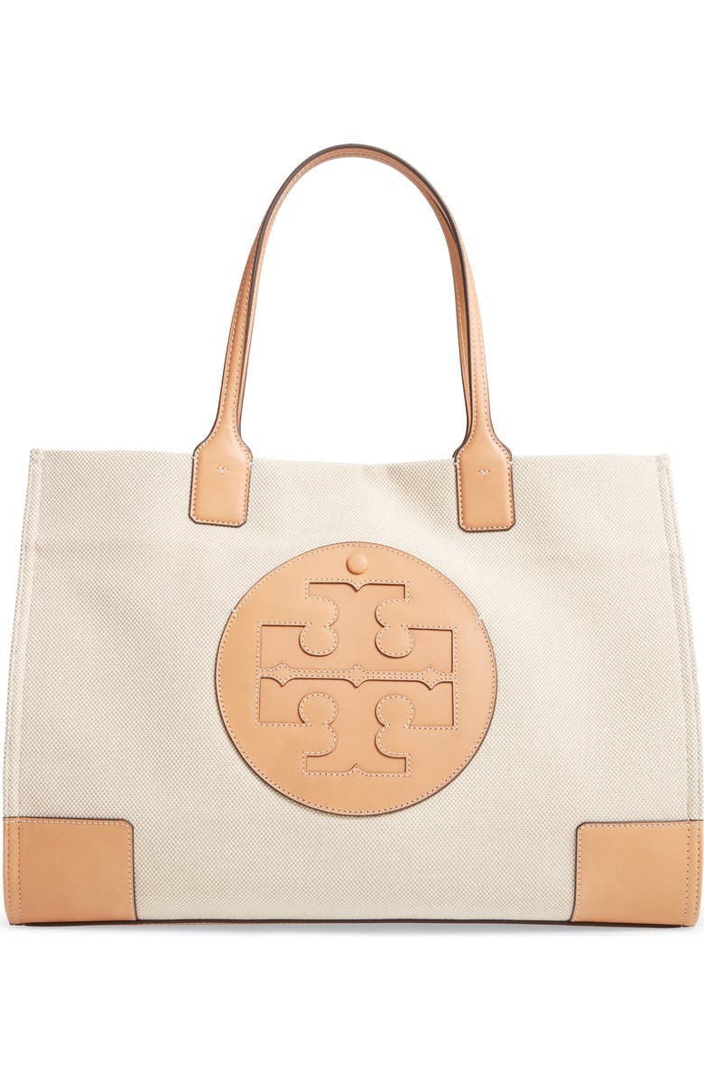 Tory Burch Ella Canvas Tote, Main, color,
