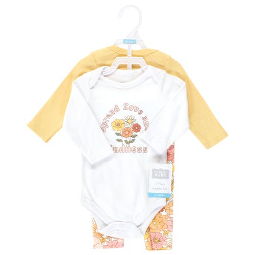 Hudson Baby Cotton Bodysuit And Pant Set In Yellow