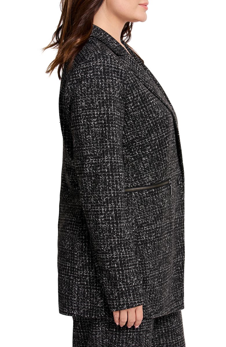NIC+ZOE Dotty Grid Zip Pocket Blazer, Alternate, color,