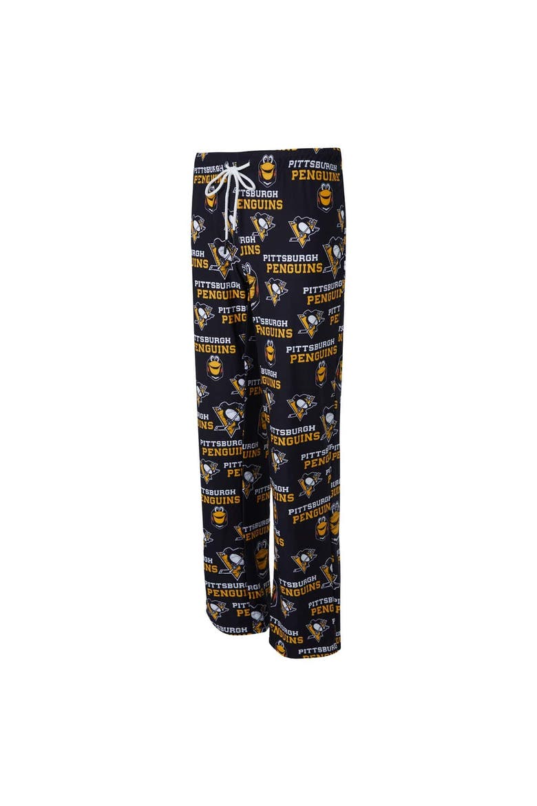 Women's Concepts Sport Black Pittsburgh Penguins Zest Allover Print Knit Pants, Alternate, color, Black