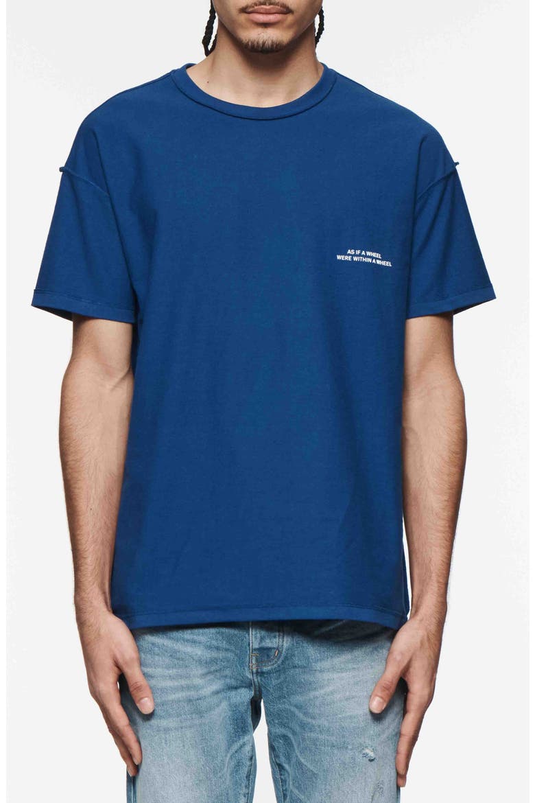 Wheel Cotton Graphic T-Shirt, Main, color, BLUE