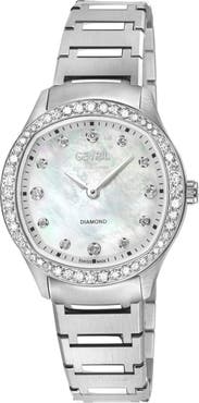GEVRIL Morcote Swiss Diamond Watch, 32mm