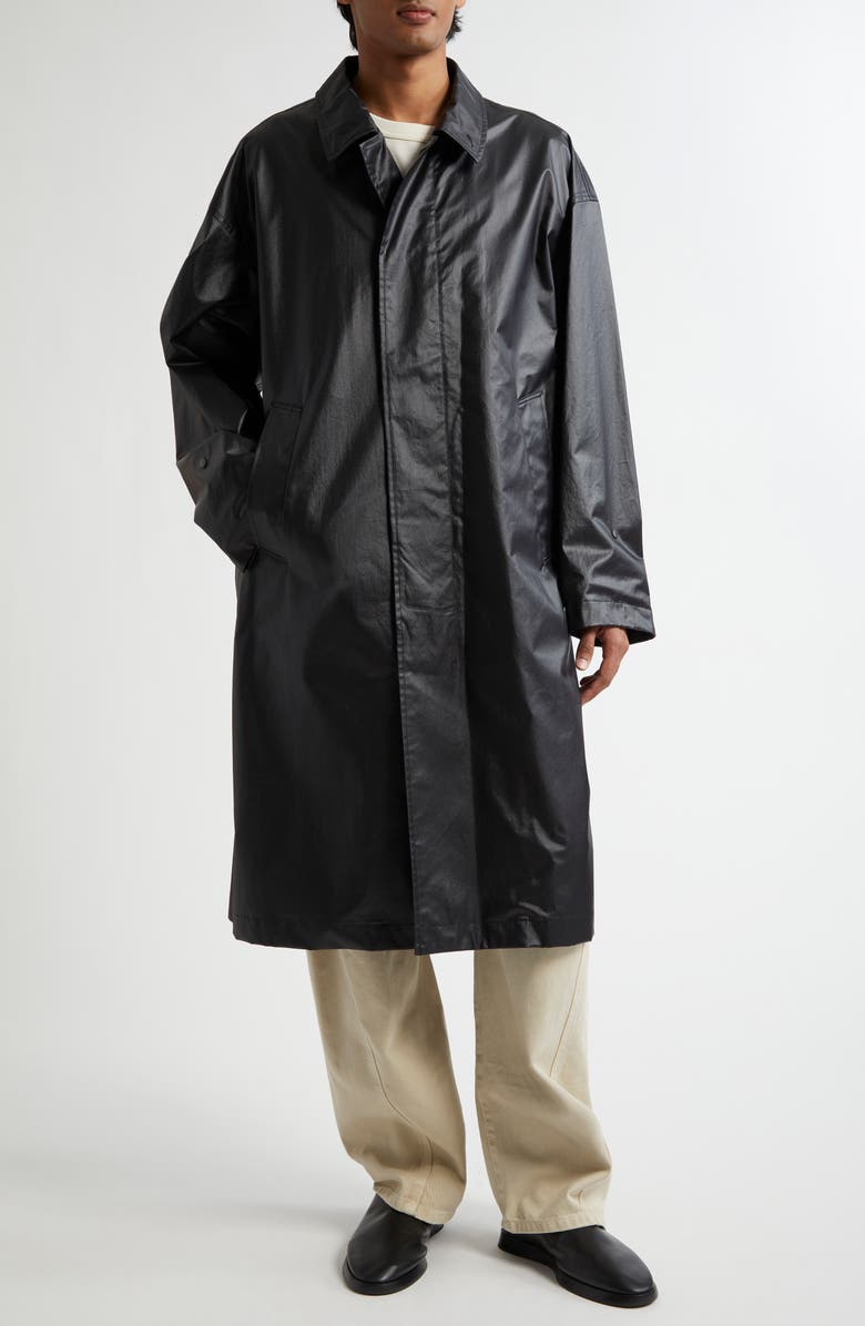 Lemaire Boxy Coated Water Repellent Rain Coat, Alternate, color, Ash Black